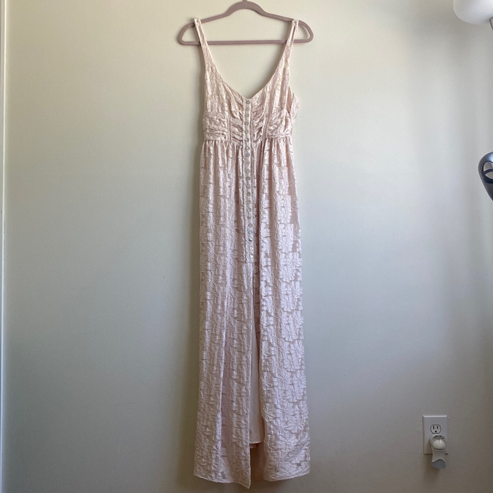 Free People Ivory Fresh as a Daisy Lace Maxi Dress - Picture 2 of 5